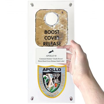 Apollo 10 CM Charlie Brown Flown Hatch Label