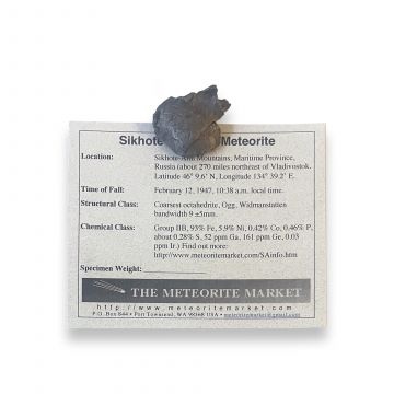 Sikhote Alin Iron Meteorite 25.8g