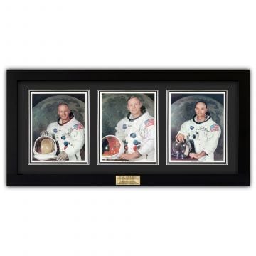 Apollo 11 Crew Signed WSS Lithos